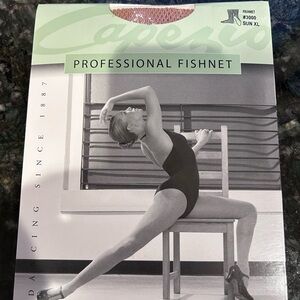 NIB Capezio Professional Fishnet Stockings. #3000 Sun. XL. Brand new.